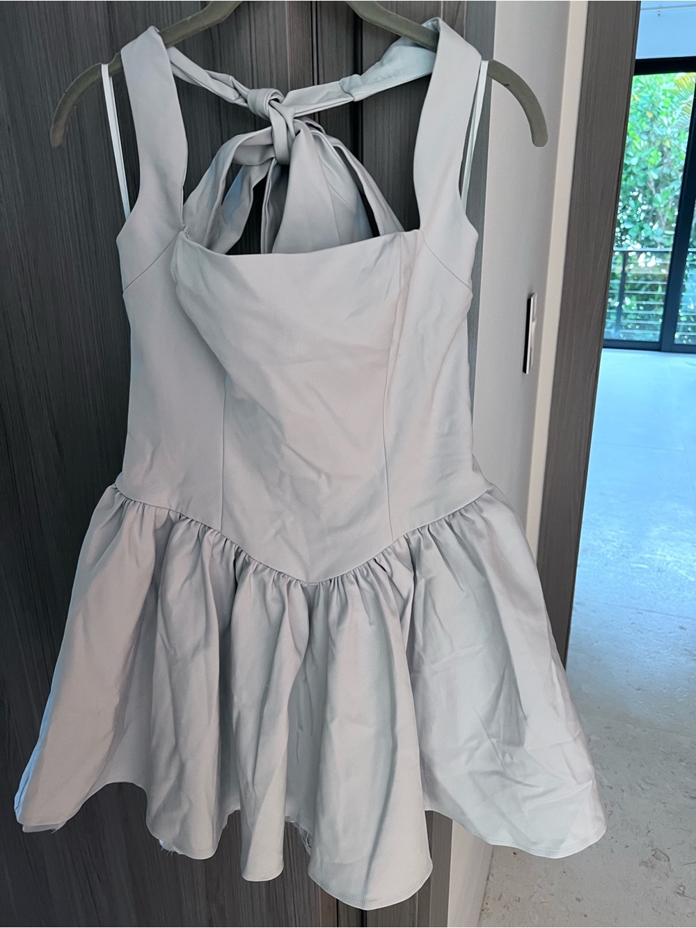 NWT $120 REVOLVE Australia SHOWPO Helda fit flare mini halter dress blue US 10 - Picture 3 of 9